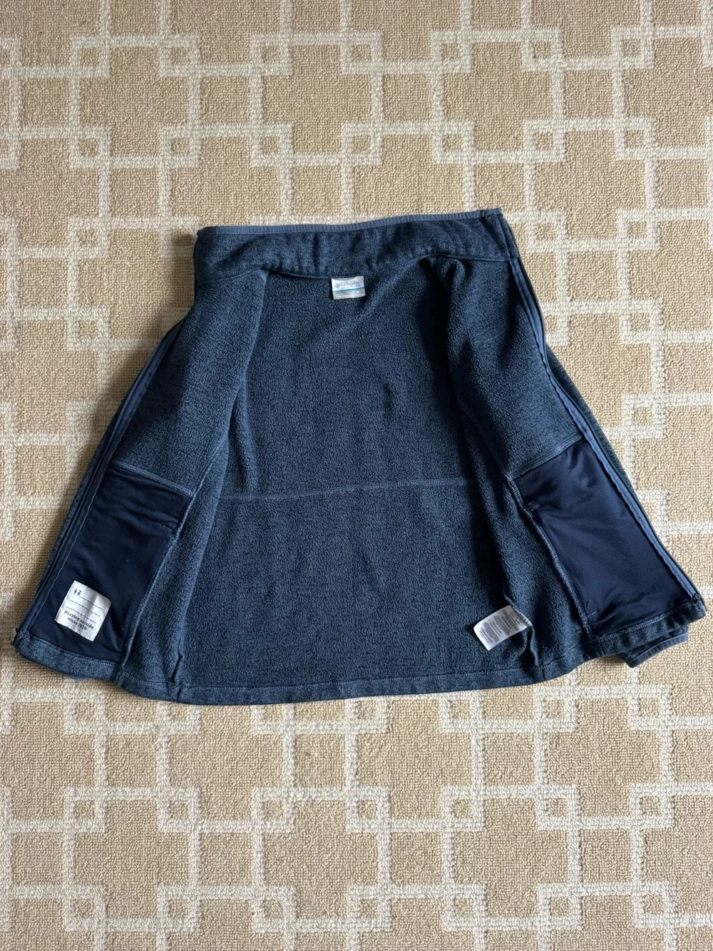 Columbia Better Sweater Style Fleece Jacket Heathered Navy Kids Medium 10/12